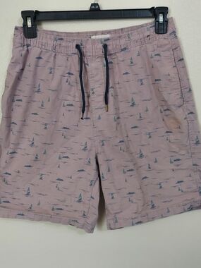 Essentials Men's Light Pink Sailboat Print Swim Hybrids